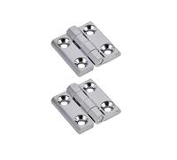 2 charnières de trappe de bateau, en alliage de zinc, robustes, pour portes de coffre de pont, boîtes à outils (60 x 60 x 8 mm)