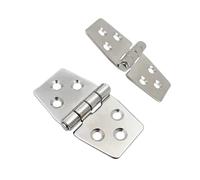 2 charnières plates en acier inoxydable 304 for boîtier de distribution, armoire commande, fenêtres, boîte bois, pièces yacht, mini-charnière
