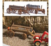 2 Charrettes à bois-HO 1/87-BUSCH 1386