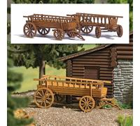 2 Charrettes à foin-HO 1/87-BUSCH 1385