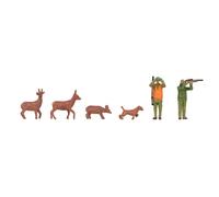 2 chasseurs, 1 chien et 3 chevreuils - FALLER 151702 - HO 1/87