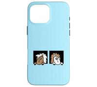 2 Chevaux Look Out Stable Farm Door Riding Friends Girls Team Coque pour iPhone 16 Pro Max