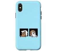 2 Chevaux Look Out Stable Farm Door Riding Friends Girls Team Coque pour iPhone X/XS