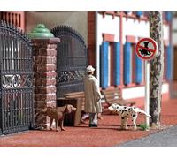 2 Chiens Qui Pissent Et Bancs Busch 7895