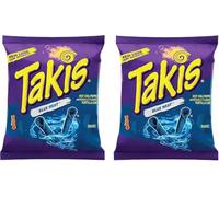 2 chips tortilla Takis Blue Heat 93 g, piment chaud piment, collations mexicaines épicées, originales, croustillantes, épicées, végétaliennes, importées, idéales pour les fêtes avec Kajal