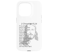 2 Chroniques 7:14 KJV Christ Jésus Dieu Guérira Leur Terre Coque pour iPhone 15 Pro