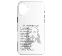 2 Chroniques 7:14 KJV Christ Jésus Dieu Guérira Leur Terre Coque pour iPhone 16 Plus