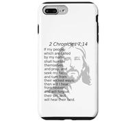 2 Chroniques 7:14 KJV Christ Jésus Dieu Guérira Leur Terre Coque pour iPhone 7 Plus/8 Plus
