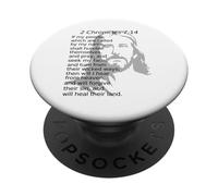 2 Chroniques 7:14 KJV Christ Jésus Dieu Guérira Leur Terre PopSockets PopGrip Adhésif