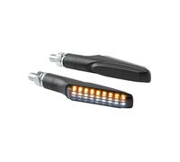 2 Clignotants Moto Avant LED 12V Lumière Orange + Position Homologué Hebel