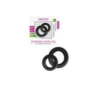 2 Cockrings silicone Shots Toys M et XL Noir