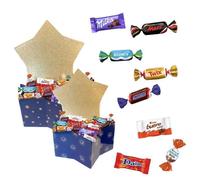 2 Coffrets étoile et leurs Assortiments de 40+25 chocolats KINDER, CELEBRATIONS, MILKA et DAIM