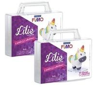 2 coffrets pâte polymère figurine - Lilie la licorne Multicolore G