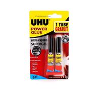 2 Colles Extra Forte Et Rapide Power Glue Gel 3G - Uhu