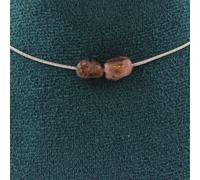 2 Collier de perles d'andalousite en provenance des États-Unis. Chaîne en acier inoxydable