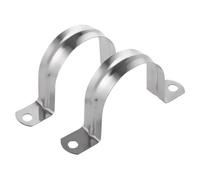 2 colliers de serrage en U en acier inoxydable, demi-tube for raccords de tuyauterie, collier de serrage for tuyaux - 80 mm