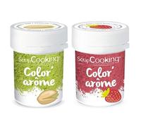 2 colorants alimentaires - arômes fraise et pistache