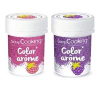 2 colorants alimentaires aux arômes de framboise & mûre - ScrapCooking G