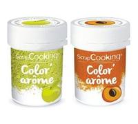 2 colorants alimentaires aux arômes de pomme & abricot - ScrapCooking G