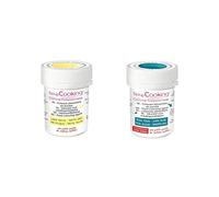 2 colorants alimentaires en poudre - bleu foncé-jaune pastel