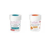 2 colorants alimentaires en poudre - bleu foncé-orange Scrapcooking