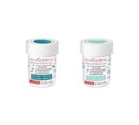 2 colorants alimentaires en poudre - bleu foncé-vert d'eau