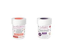 2 colorants alimentaires en poudre - corail-violet