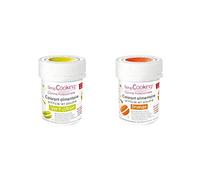 2 colorants alimentaires en poudre - orange-vert citron