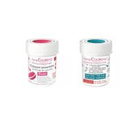 2 colorants alimentaires en poudre - rose-bleu foncé Scrapcooking