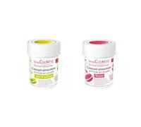 2 colorants alimentaires en poudre - rose-vert citron Scrapcooking