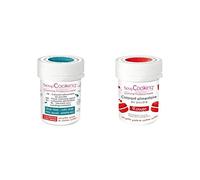 2 colorants alimentaires en poudre - rouge-bleu foncé Scrapcooking