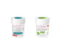 2 colorants alimentaires en poudre - vert-bleu foncé