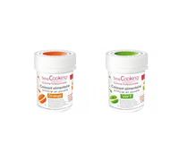 2 colorants alimentaires en poudre - vert-orange Scrapcooking