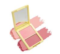 2 Colors Blush Rose, Finition Blush Poudre Mate Naturelle, Longue Durée | Fard a Joue Avec Miroir, Highly Pigmented Waterproof, Utilisable Fard a Joue et Fards à Paupières, Maquillage Femme