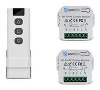 2 Commutateurs SomLife de volet et rideau Wifi Rf Tuya Smart Life Module pour volet roulant 433 mhz et Télécommande
