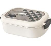 2 Compartiments Bento Box Heat Preservation Stainless Steel Interlayer Lunch Box Airtight Portable Food Storage Containers for School Office Grid