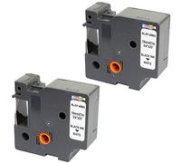 2 Compatibles Rubans d'étiquettes 45803 S0720830 noir sur blanc 19mm x 7m pour DYMO LabelManager LM 160 210D 220P 260P 280 360D 420P 450D 500TS PnP MobileLabeler LabelPoint LabelWriter LW 450 Duo