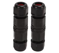 2 conectores de caja de conexiones de 380 V, conector de cable waterproof IP68 avec terminales de engaste roscados, conector de cable de 5 y 6 núcleos para iluminación exterior de (L20-6)