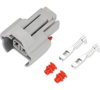 2 Connecteur De Buse D'Injecteur De Carburant À 2 Broches - Connecteur De Fil Femelle De Voiture - Pour Hyundai Elantra Sonata Santa Fe Plastique Gris - 1 Ensemble.