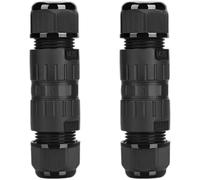 2 connecteurs de fil basse tension étanches, raccord sans vis IP68, connecteur de jonction électrique 3 conducteurs pour LED extérieures, fontaines de jardin, éclairage public, modules enterrés