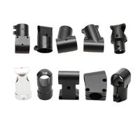 2 connecteurs en T for train d'atterrissage, échafaudage, trépied, clips for tubes D12/16/20/22/25/30 mm, compatibles avec les drones de protection des plantes multi-axes à 4 ou 6 axes(Black 14x14)