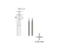 2 Conseils Fraises PROXXON Métal Dur 1,0 / 1,2 MM Code 28320