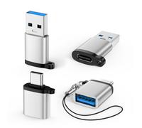 2 convertisseurs USB C femelle vers USB A mâle et 2 adaptateurs USB C mâle