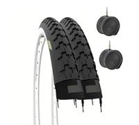 Ecovelò Pneus et chambres à air 26 x 1 1/2 (40-584) pour vélo ballon vintage - Lot de 2