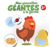 2+ coq mes gommettes géantes à la ferme