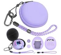 2 Coques de Protection Compatibles avec Tamagotchi Paradise, 1x Housse Silicone, 1x Coque Rigide EVA avec Cordon, Porte-Clés, Anti-Chute, Étanche, Protection Complète