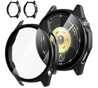 2 Coques Huawei Watch GT 7/6 46mm PC + Verre Trempé 9H Protection Écran Ultra Fine Noir