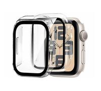 2 coques protection d’écran en verre trempé pour Apple Watch Series SE 40 mm
