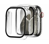 2 coques protections d’écran en verre trempé pour Apple Watch Series 42 mm XCase