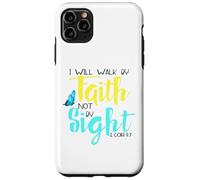2 Cor. 5:7 - Je marcherai par la Foi et Non par la Vue, Papillon Coque pour iPhone 11 Pro Max